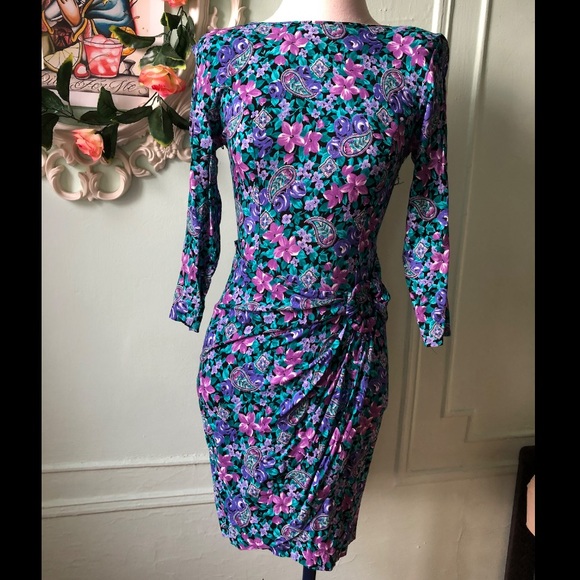 All that Jazz Dresses & Skirts - Vintage All That Jazz paisley flower print dress